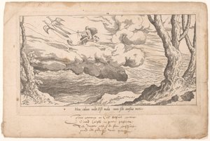 Juno in ihrem Streitwagen kehrt nach Olympus zurück von Leon Davent