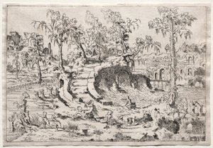 Landschaft mit Putti von Leon Davent