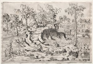 Landschaft mit Putti, ca. 1550