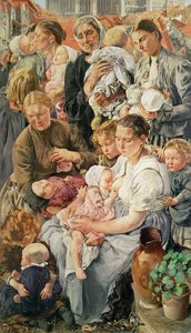 Die Frauen, rechter Flügel aus Die Zeitalter des Arbeiters, 1895
