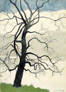 Einsamer Baum am Teichrand von Leon Spilliaert