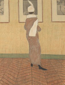 Frau bei einer Ausstellung von Leon Spilliaert