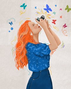 Tanzende Flügel, 2025 von Leona Tsiara