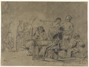 Petrus verleugnet Christus von Leonaert Bramer
