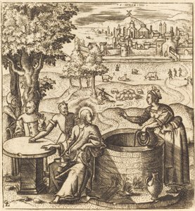 Christus und die Frau von Samaria von Leonard Gaultier