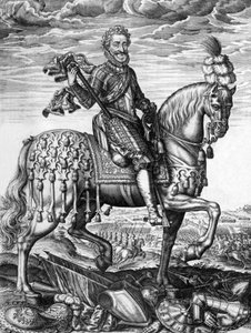 Henri IV (1553-1610) französischer König von 1589-1610, Gravur von Leonard Gaultier