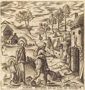Joseph, Maria und Jesus kehren nach Nazareth zurück