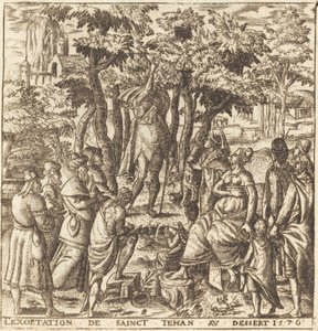 Die Predigt von Johannes dem Täufer in der Wüste von Leonard Gaultier