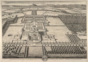 Eaton Hall am Fluss Dee in der Nähe der Stadt Chester in Cheshire, der Sitz des ehrenwerten Sir Thomas Grosvenor von Leonard Knyff