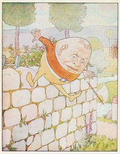 Humpty Dumpty hatte einen großen Sturz, aus A Nursery Rhyme Picture Book von Leonard Leslie Brooke