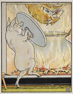 Illustration für das Märchen "Die drei kleinen Schweinchen"