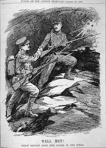 Gut getroffen! Großbritannien schließt sich ihren Verbündeten im Feld an, aus der Zeitschrift 