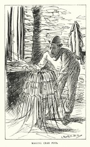 Herstellung von Krabbenkörben von Leonard Raven Hill