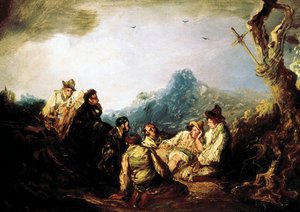 Banditen im Gebirge, erste Hälfte des 19. Jahrhunderts von Leonardo Alenza