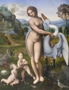 Leda und der Schwan, Kopie nach Leonardo da Vinci von Leonardo da (after) Vinci