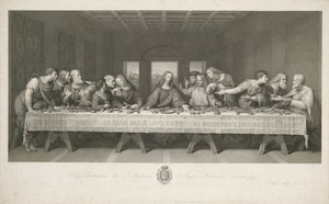 Das letzte Abendmahl, gezeichnet von Teodoro Matteini, graviert von Raphael Morghen