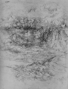 Ein Sturm über einem Alpenthal von Leonardo da Vinci