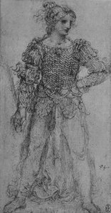 Eine Frau, die ein Mieder aus verflochtenen Bändern trägt, um 1480 von Leonardo da Vinci