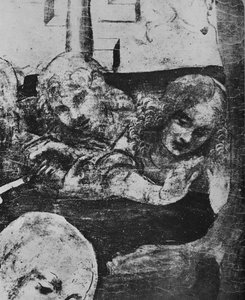 Anbetung der Könige - Engel hinter der Jungfrau, ca. 1481 von Leonardo da Vinci