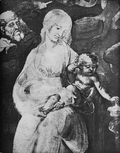Anbetung der Könige - Jungfrau und Kind, ca. 1481-1945 von Leonardo da Vinci