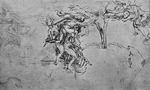 Allegorie der Undankbarkeit und des Neids, ca. 1480 von Leonardo da Vinci
