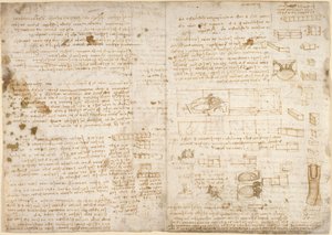 Notizen, Diagramme und Skizzen aus dem 