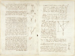 Notizen und Diagramme zur Mechanik