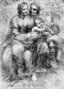 Karikatur von St. Anna mit Madonna und Kind und St. Johannes, 15. Jahrhundert