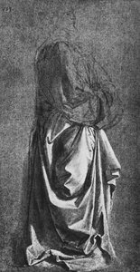 Gipsabdruck eines Gewandes für eine stehende Figur von Leonardo da Vinci
