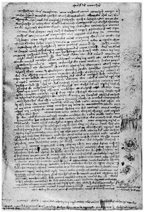 Beschreibung der großen Flut, spätes 15. Jahrhundert oder frühes 16. Jahrhundert von Leonardo da Vinci