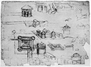 Entwürfe für eine Festung, 1500-1505
