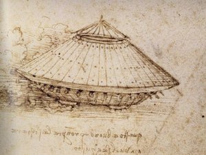 Zeichnung eines gepanzerten Panzers von Leonardo da Vinci
