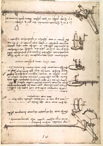 Auszug aus einem Da Vinci Manuskript über das Prinzip und den Bau einer "Maschine zur Herstellung hohler Spiegel"