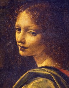 Gesicht eines Engels (Detail) von Leonardo da Vinci