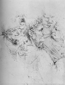 Fünf groteske Köpfe, ca. 1480, 1945