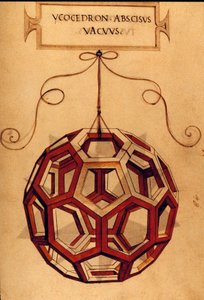 Geometrie: Ein Ikosaeder (Seite aus dem Manuskript 