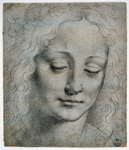 Kopf eines Jungen mit Blätterkrone im Stil von Verrocchio