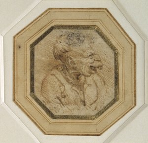 Grotesker Kopf von Leonardo da Vinci