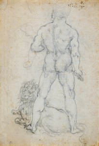 Herkules und der nemeische Löwe, ca. 1506-08 von Leonardo da Vinci