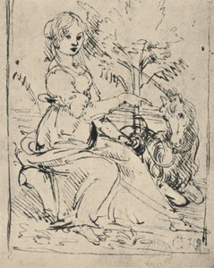 Mädchen mit einem Einhorn von Leonardo da Vinci