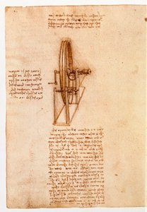 Ms 8937 fol. 65v Studie für ein Spinnrad, 