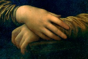 Porträt der Mona Lisa (Detail), 1503-1506 von Leonardo da Vinci