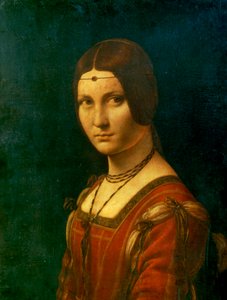 Porträt einer unbekannten Frau La Belle Ferroniere, c1490 von Leonardo da Vinci