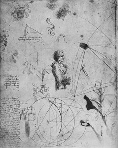 Profil eines alten Mannes, Pflanzen, geometrische Figuren usw., um 1480 1945