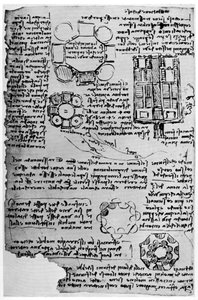 Skizze für Schloss Romorantin, 1517-1518, 1954 von Leonardo da Vinci