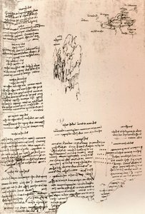 Skizze eines Gipfels in Armenien und eine Skizzenkarte von Armenien, ca. 1472-1519, 1883 von Leonardo da Vinci