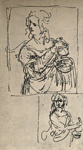 Studien für eine St. Maria Magdalena, um 1480-1482 von Leonardo da Vinci