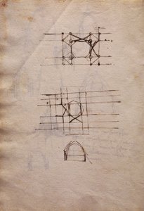 Studien für die Laterne der Kathedrale, aus dem Codex Trivulzianus von Leonardo da Vinci