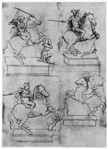 Studien für das Sforza-Denkmal, ca. 1488-1493 1954 von Leonardo da Vinci