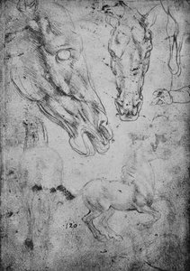 Studien von Pferden und Pferdeköpfen, um 1480, 1945
